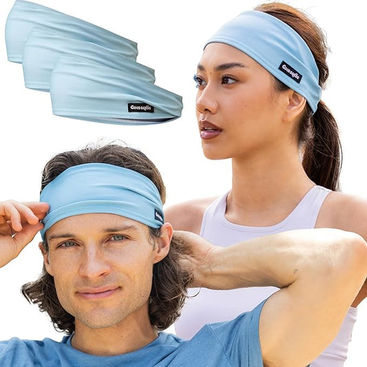 Sweatband for Men and Women - Unisex Headband That Wicks Moisture and Eliminates Excess Sweat - Durable & Long-Lasting - Running, Sports, Football, Triathlons, Construction, Yoga, Gym
