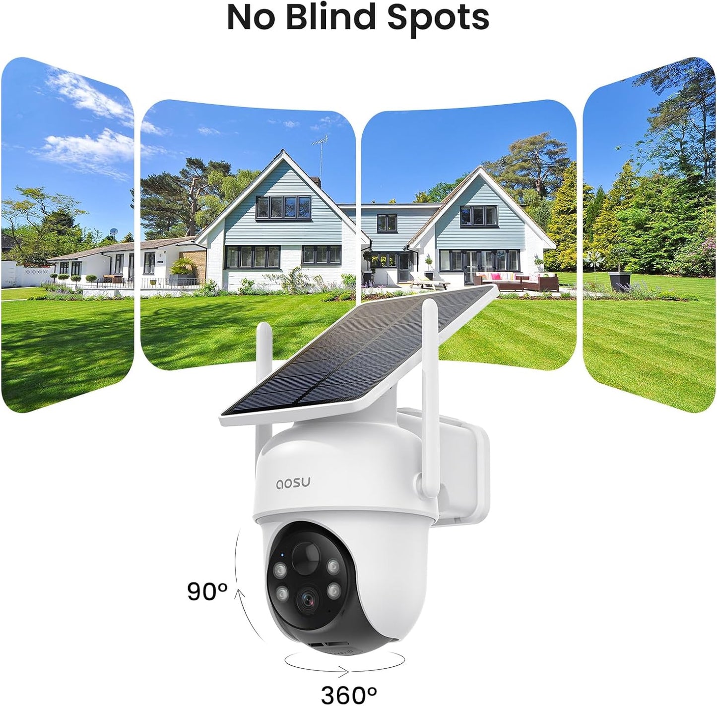 AOSU Security Cameras Outdoor Wireless, Add-On Camera, Add-On Cameras Must Be Connected to Homebase and Cannot Be Used Independently; Homebase Supports Simultaneous Connection of Up to 4 Cameras