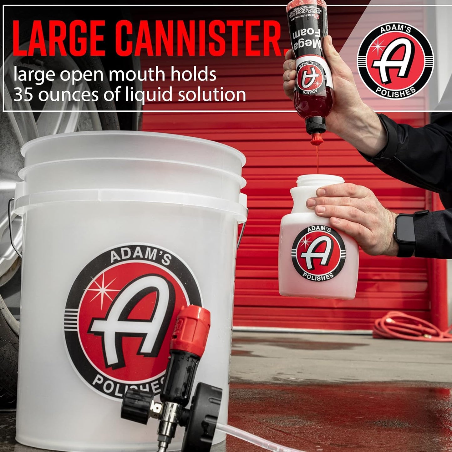 Adam's Polishes Premium Foam Cannon - Custom Snow Foam Cannon Soap Sprayer for Car Wash | Sprayer Cannister for Pressure Washer