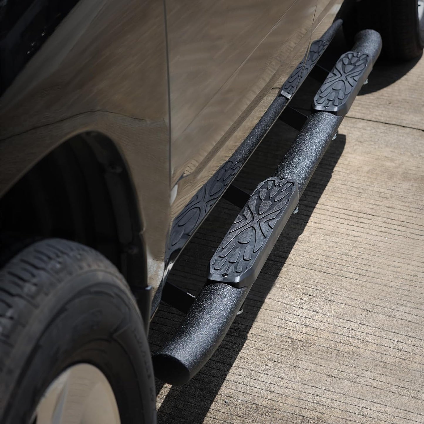 3.5 Inches Oval Tube Step Bar Running Boards Compatible with 2005-2023 Toyota Tacoma Double Cab/Crew Cab with 4 Full-Size Doors. Tacoma Step Bars and Carbon Steel Side Steps Step Bars.