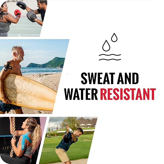 RockTape Go Extra-Sticky Adhesive Pre-Cut Kinesiology Tape (Blue)