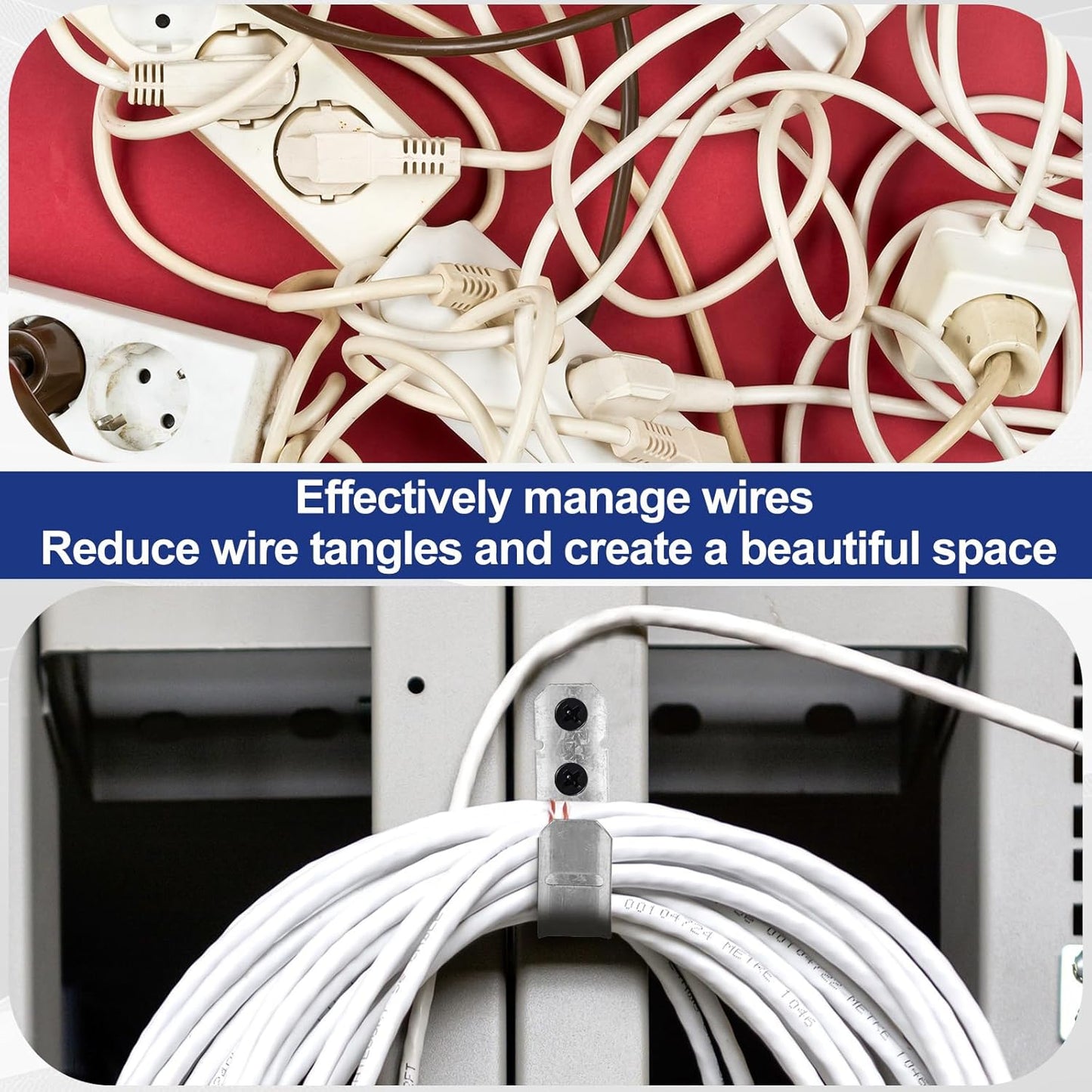 Gisafai Cable Support J Hook, Cable Hooks for Hanging, Heavy Duty Metal Hooks for Wire Management, G60 Galvanized Steel(3/4 Inch)