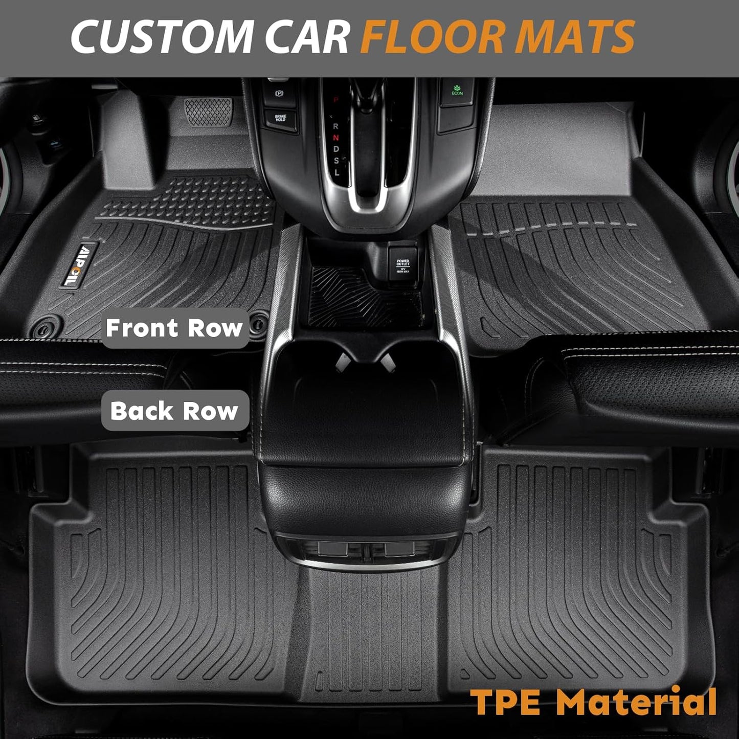 AIPOIL® Floor Mats & Cargo Liner Set for 2025 Mini Countryman All Weather Protection TPE Anti-Slip Automotive Full Set Custom Car Mats Accessories - Black