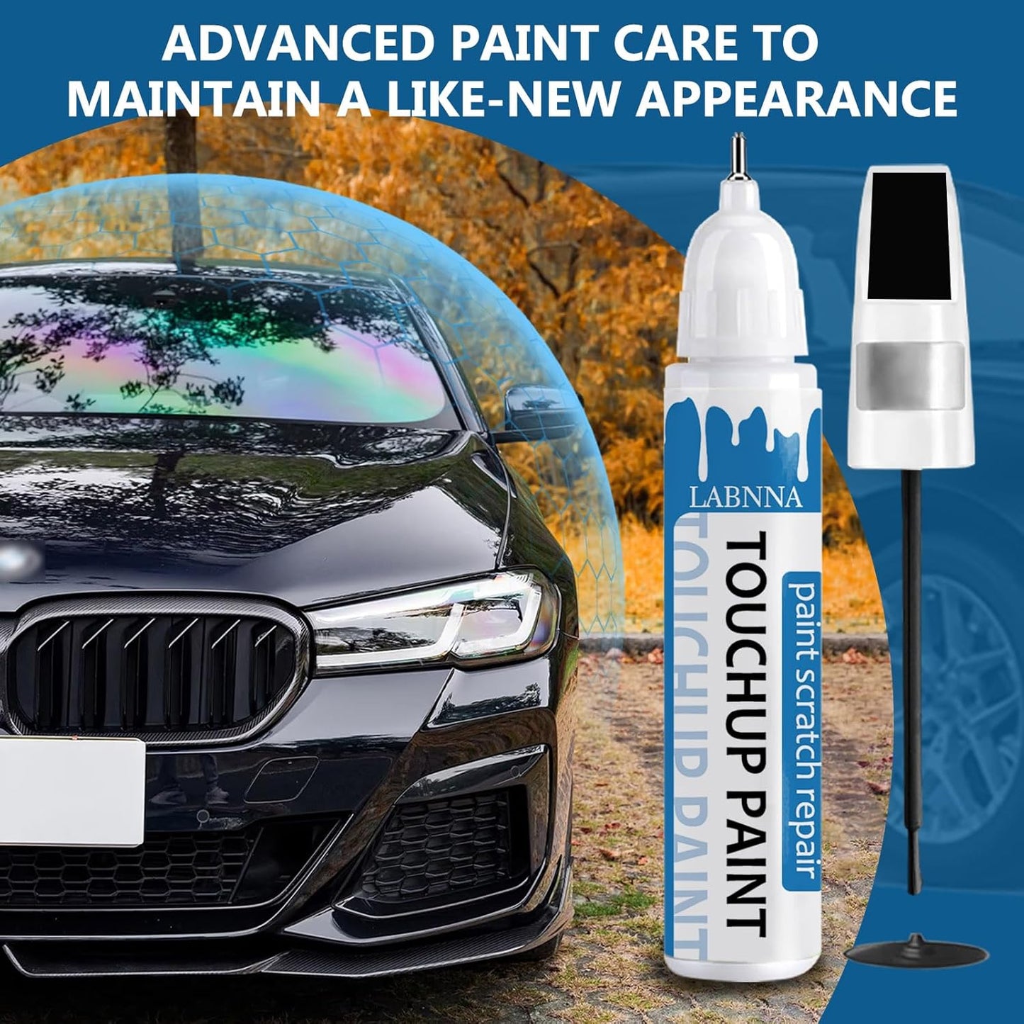 Alpine White (300) Touch Up Paint for BMW-Exact Match 2 in 1 touchup Paint Pen for Chips and Nicks Repair Car Paint Scratch Repair Kit