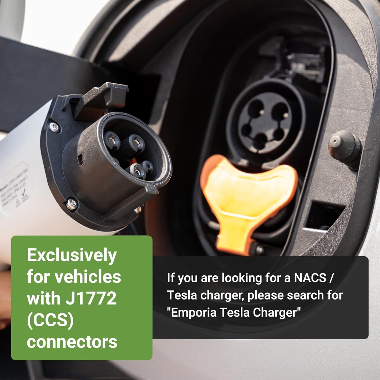 EMPORIA Level 2 EV Charger w/ J1772 Charger, 48 amp, Preconfigured for Hardwired Install with Whip, UL/Energy Star WiFi Enabled EVSE Level 2, 25ft Cable (Black)