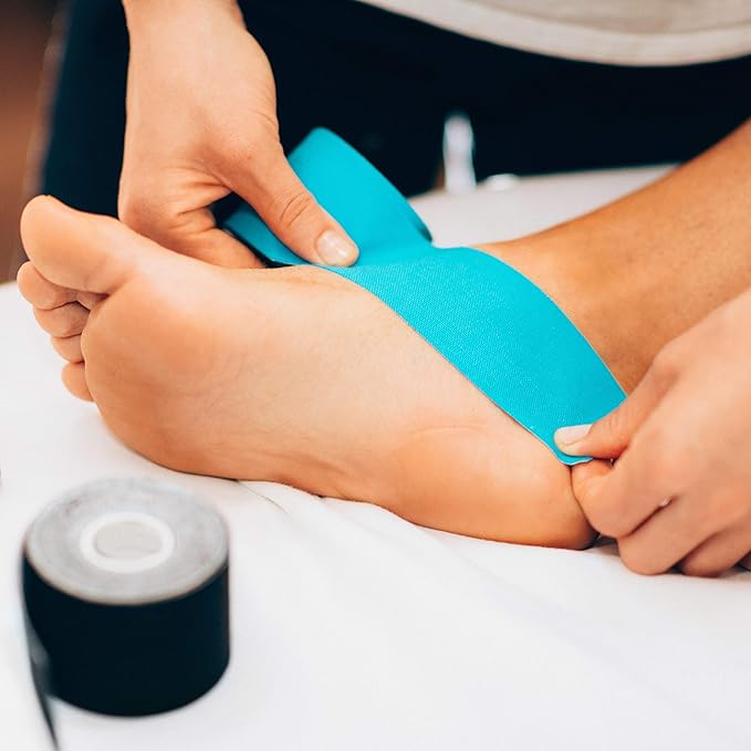 Kinesiology Tape Extra Wide 4" x 16.4' Roll - Supports Athletic Performance for Large Muscle Groups, Easy to Apply, Stays in Place for Days, Latex-Free, Waterproof