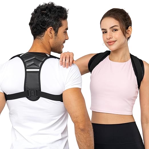 benoo Back Posture Corrector for Women & Men, Comfy Adjustable Back Brace to Improve Posture & Relieve Back Pain (Mens S | Womens S/M)