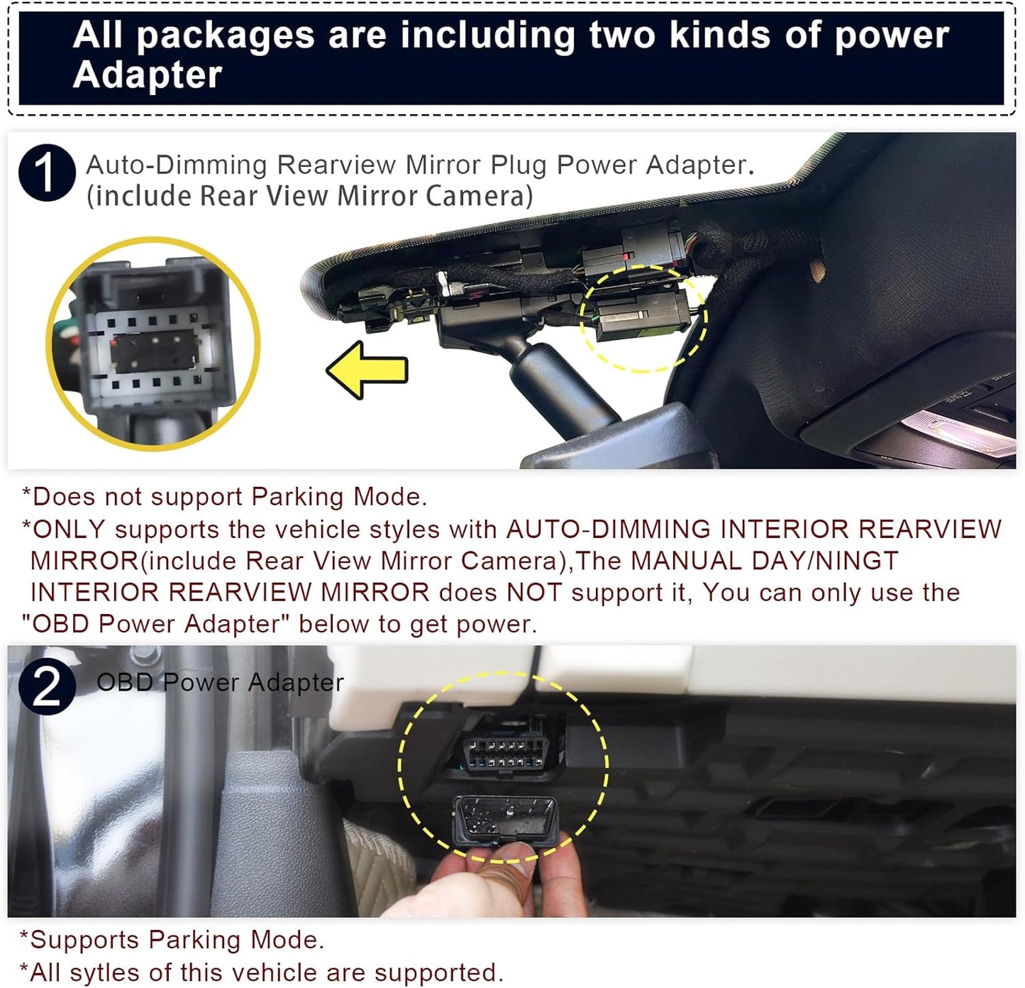 Front 4K & Rear 1080P Dash Cam Custom fit for GMC Yukon, Yukon XL 2015 2016 2017 2018 2019 2020(Model C), Model C & Model D Have Same Models Years but Vehicle Sensor Cover are Different