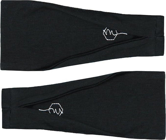 Maven Thread Workout Headbands for Women, 2Pack - 4 inch Thick Wide, Non Slip Sweatbands for Women, Ideal for Exercise, Gym Hairband for Athletic Workouts and Yoga, Black Marble