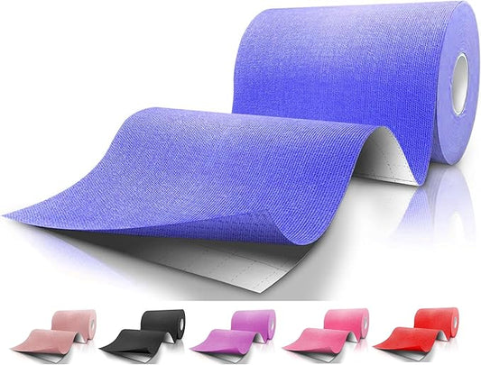 Extra Wide Kinesiology Tape | Waterproof & Latex-Free | 4" Continuous Roll Athletic Tape for Muscle & Joint Support | Elastic Therapeutic Tape for Injury Recovery & Pain Relief | 4 inch x 16 feet |