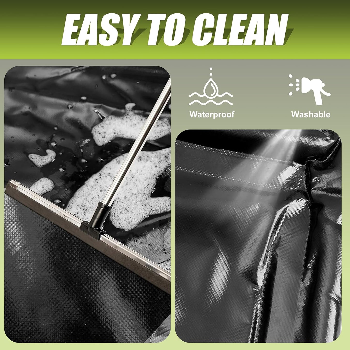 Garage Car Floor Mat, Containment Mat (Black) for Snow & Mud & Rain(7ft 9in x 18ft)