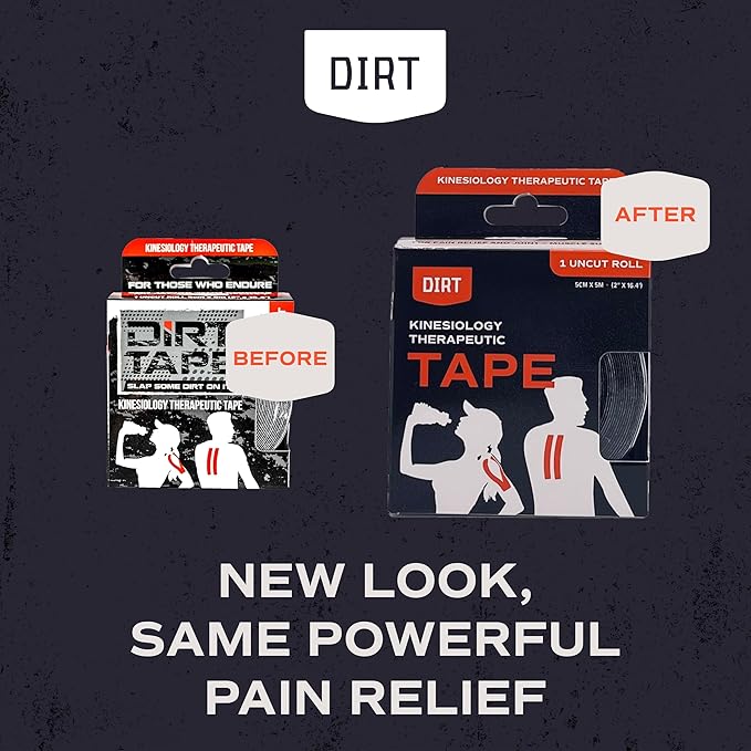 Athletic Kinesiology Tape - Muscle Pain Relief & Joint Support - Premium Elastic Cotton - Latex-Free - Water Resistant - Gym, Indoor & Outdoor Sports - Single Roll (16.4 ft) - Grey