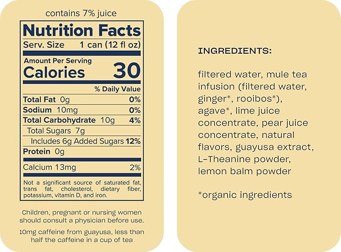 Recess Zero Proof Craft Mocktails, Alcohol Free Drinks, With Adaptogens, Non-Alcoholic Beverage Replacement, Mixer, Celebration, Party, (Ginger Lime "Mule", 12oz, Pack of 12)