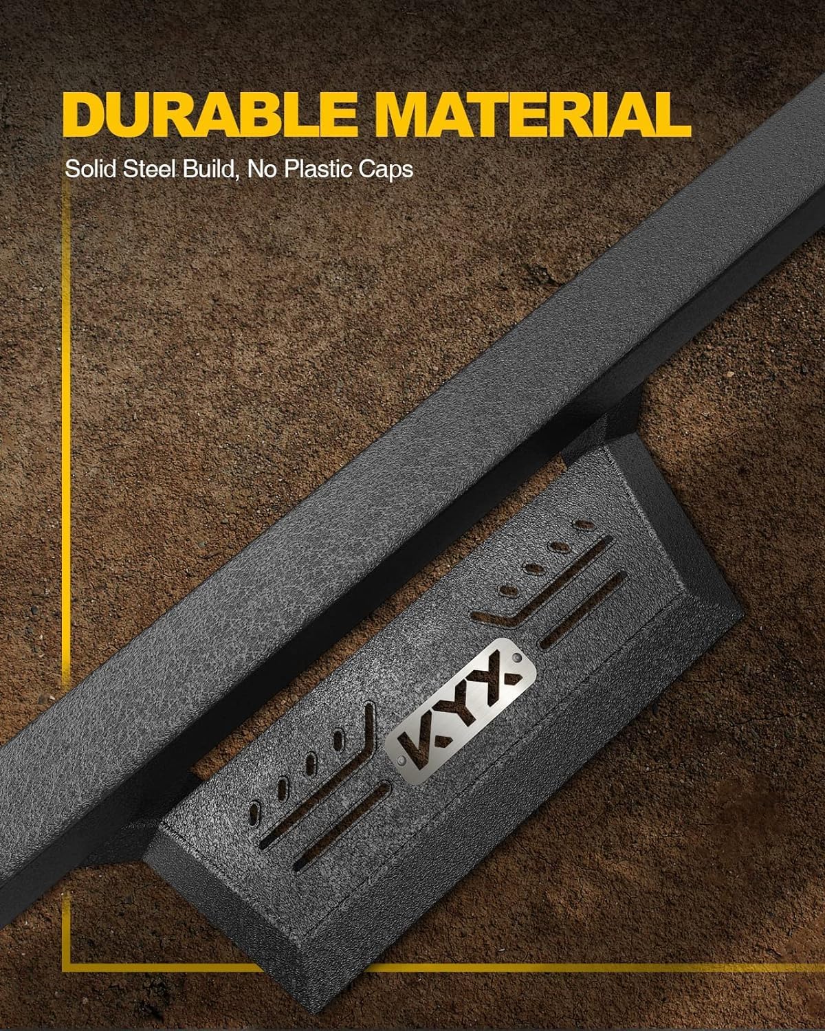 KYX 6 inches Running Boards Side Steps Compatible with 2015-2024 Chevy Colorado/GMC Canyon Crew Cab(Nerf Bar Side Steps Side Bars)