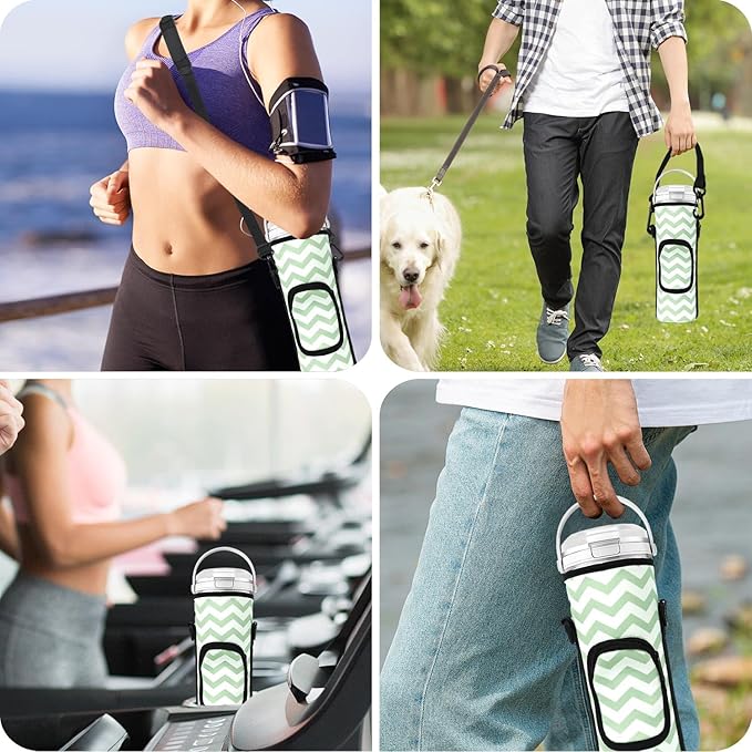 Storage Bag for Ninja Portable Blender Dust Cover Sleeve with Adjustable Shoulder for Ninja BC151NV/BC51NV/BC151BK/BC151CR/BC151EM/ BC151PR/BC151WH/BC155PS Blast Portable Blender(White Green)