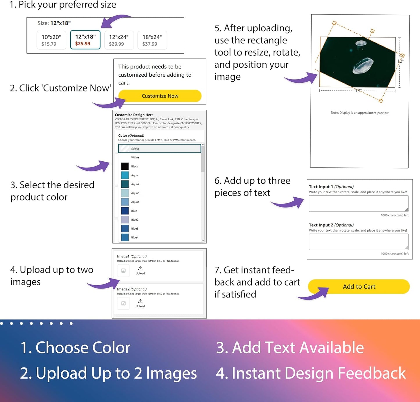 Custom Car Magnet for Business 2 Pack | Personalized Logo, Text, and Image Reflective Magnetic Signs for Vehicles | Effective Advertising Signs | Various Size | Weather-Resistant - 16x23in