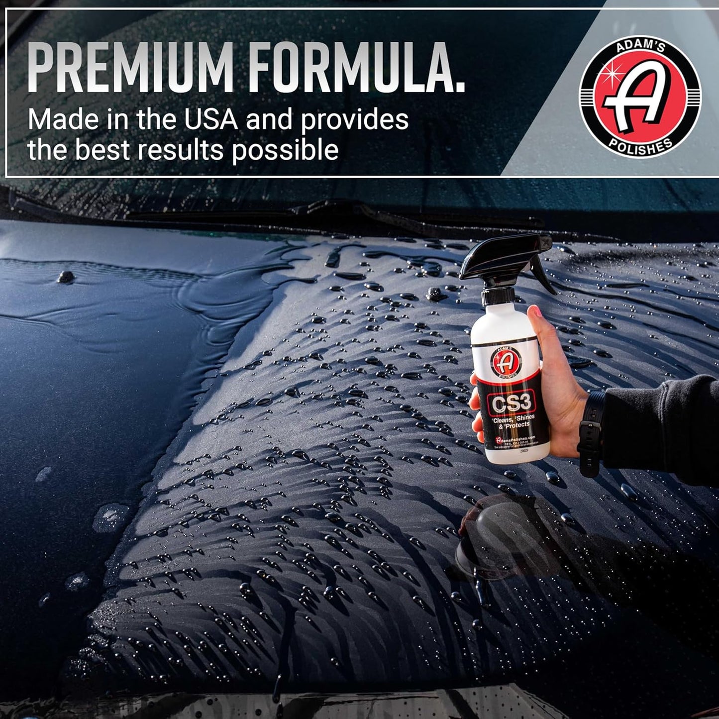 Adam's Polishes CS3 (Gallon) - Ceramic Spray Coating That Cleans, Shines & Protects | Top Coat Car Wash Polish & Paint Protectant Stronger Than Car Wax | RV Boat Motorcycle Car Waterless Cleaner