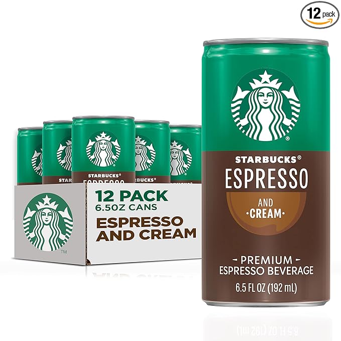 Starbucks - RTD Coffee Espresso And Cream, 6.5oz Cans (12 Pack) (Packaging May Vary)