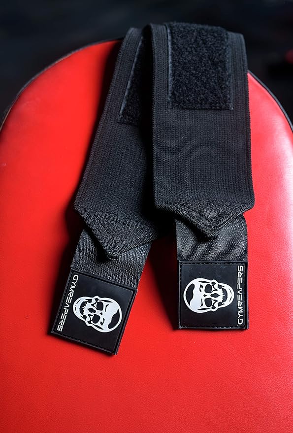 Wrist Wraps Weightlifting - Stiff Heavy Duty 18 inch Wraps With Thick Thumb Loop For Powerlifting, Bodybuilding, Cross Training, & Heavy Presses