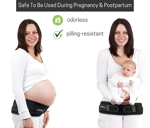 Sacroiliac Hip Belt for Women and Men That Alleviates Sciatic, Pelvic, Lower Back, Leg and Sacral Nerve Pain Caused by Si Joint Dysfunction| Trochanter Brace (Petite, Black)