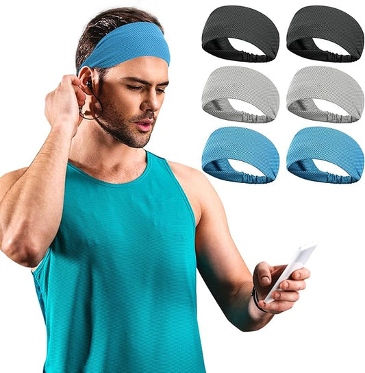 Sukeen Cooling Headband for Men Women, Instant Cooling Running Headband, Sweat Headbands for Workout, Sports Headbands for Yoga, Golf, Gym, Camping, Tennis, 20 inches