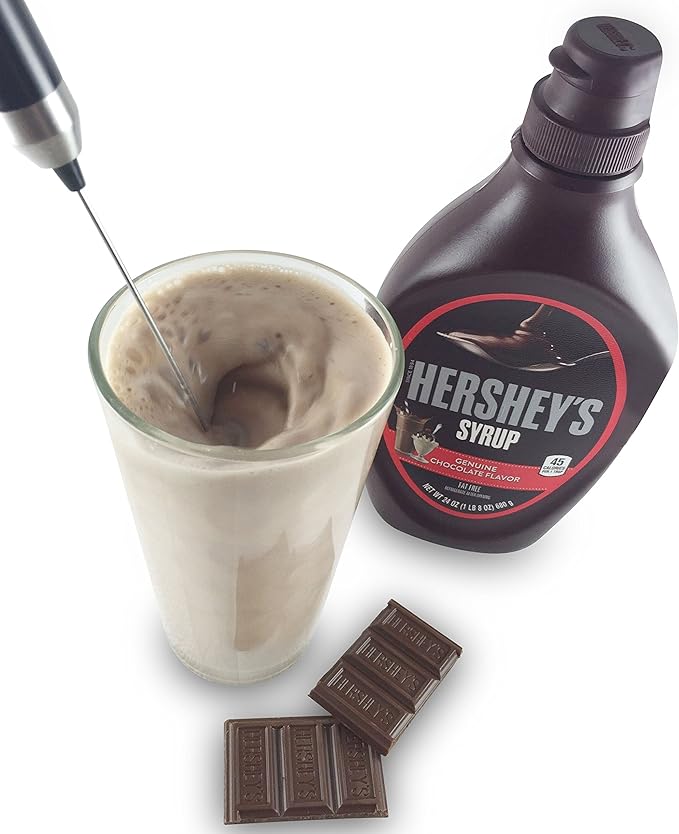 Portable Drink Mixer Small Handheld Electric Stick Blender - Cordless and Battery Operated Bulletproof Keto Coffee Blender