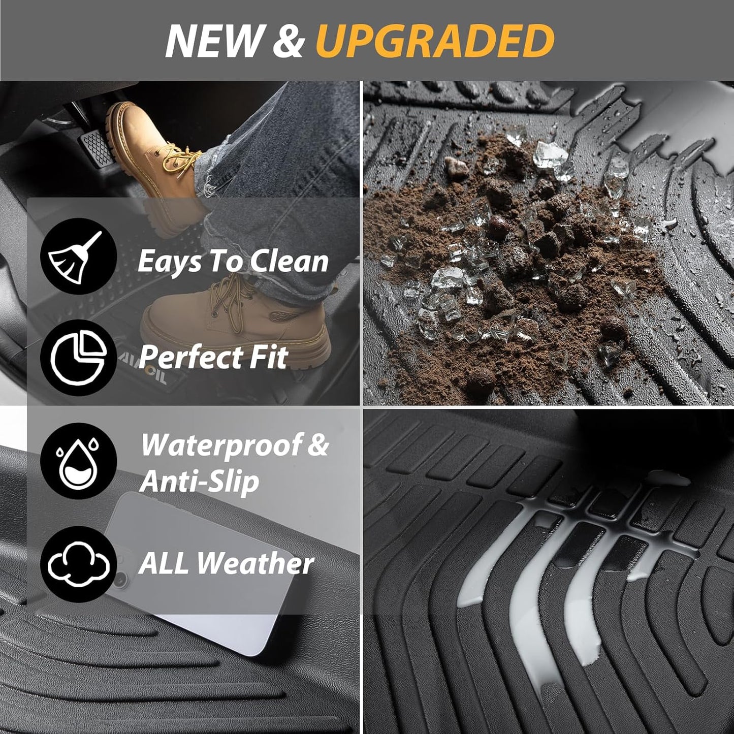 AIPOIL® Floor Mats & Cargo Liner Set for 2019-2025 Ascent 7/8 Passenger | All-Weather | Easy to Clean | All-Round Protection丨Full Set Automobile mats Accessories.