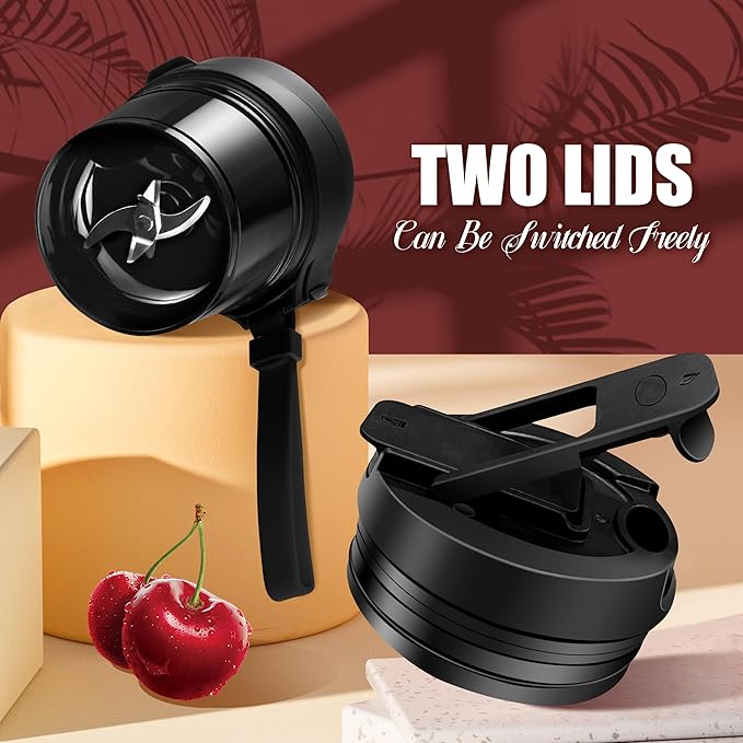 Wamife Portable Blender 16oz personal blender-Portable Blender for Shakes and Smoothies,USB-C Rechargeable,Durable Stainless Steel Blades for Powerful Blending Performance,for office gym - INNOCENCE