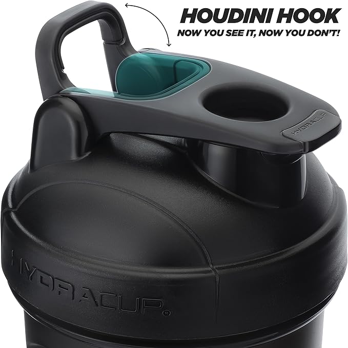 Hydra Cup ProFlow Shaker Bottles 6-Pack (28oz) | Protein Shaker Cups with Whisk Ball, Leak-Proof Lid, Hidden Carry Handle | BPA-Free Gym Mixer for Protein Powder, Mixing Supplements, Fresh Colors