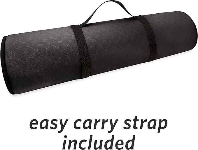 MICRODRY Deluxe Fitness Exercise Yoga Mat for Home & Gym, Extra Thick for High Impact Training, Multi Layered Skid Resistant Surface, Odor Neutralizing with Carrying Strap