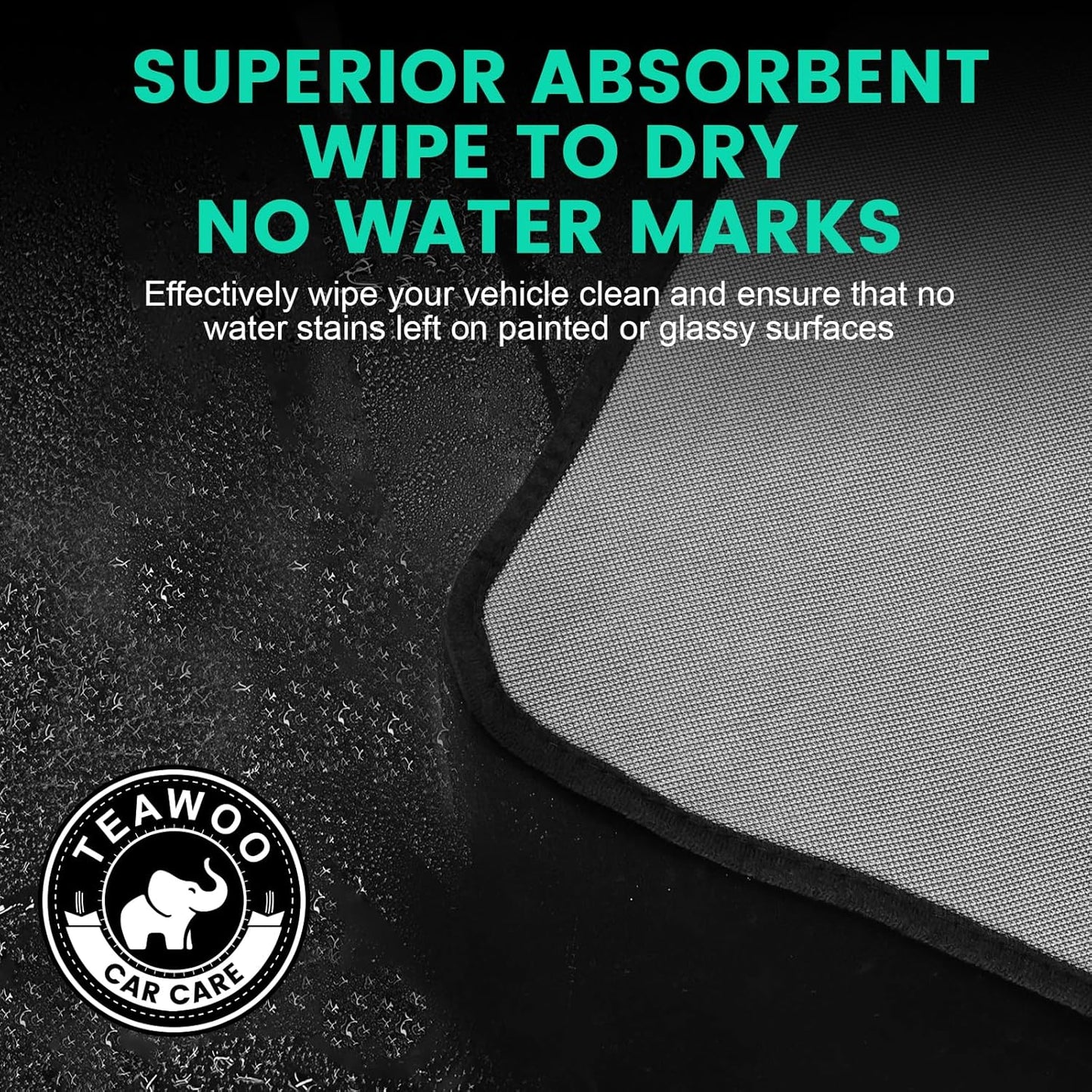 3-Pack Microfiber Towels for Cars (24" x 35"), Extra Large Super Absorbent Car Drying Towel, Drying Towel for Car & Trucks, Car Towels Drying with No Streaks & Scratches