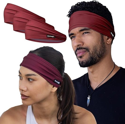 Sweatband for Men and Women - Unisex Headband That Wicks Moisture and Eliminates Excess Sweat - Durable & Long-Lasting - Running, Sports, Football, Triathlons, Construction, Yoga, Gym