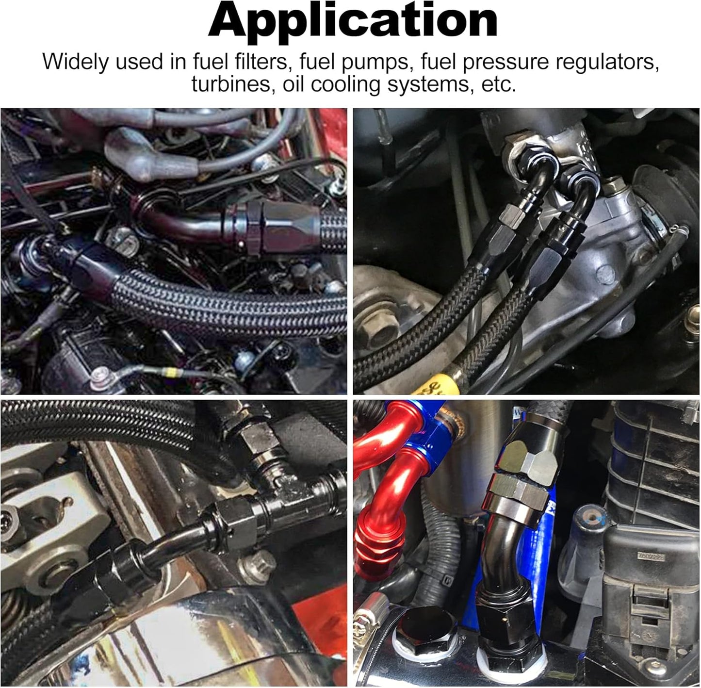 EVIL ENERGY 6AN 90 Degree One Piece Full Flow Hose End Fitting Swivel For CPE Braided Hose