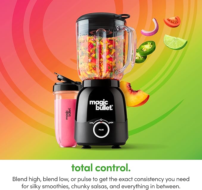 magic bullet Combo Blender, 48oz Pitcher, Blending Cup, Simple Speed Dial – MBF50200AK
