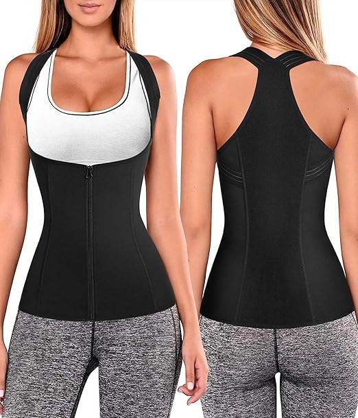 URSEXYLY Women Back Braces Posture Corrector Waist Trainer Vest Tummy Control Body Shaper for Spinal Neck Shoulder and Upper Back Support (2XL, Black)