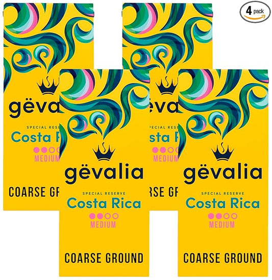 Gevalia Special Reserve Costa Rica Single Origin Medium Roast Ground Coffee (10 Oz Bag) (Pack of 4)