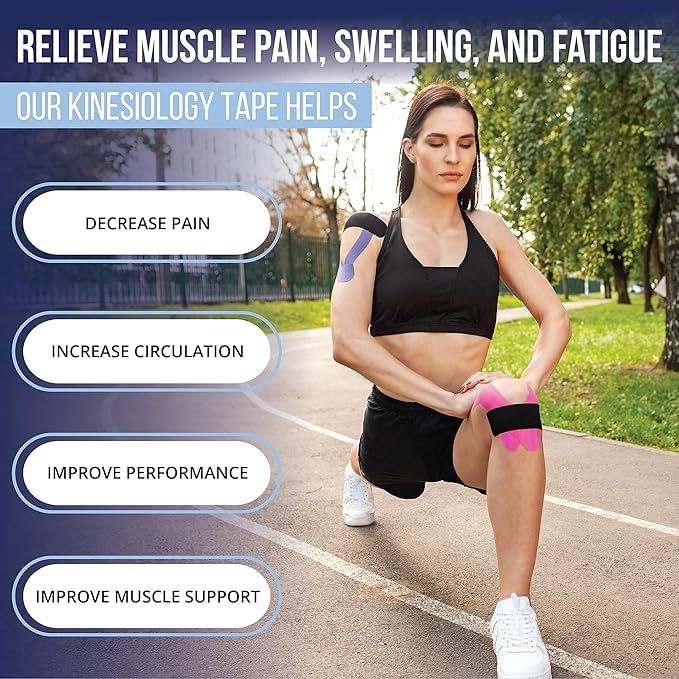 SB SOX Pro Synthetic Kinesiology Tape (Precut & Uncut Options) – Longer Lasting Performance Fabric Option to Our Original Cotton Kinesiology Tape - Also Latex Free, Water Resistant! (Purple - Uncut)