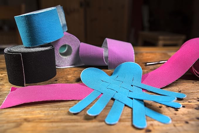 3 Rolls I Uncut I Kinesiology Tape (2 in x 16.4 ft per roll) I Premium Quality I Ideal Support for Joints and Muscles (Stretchable, Breathable & Hypoallergenic) (3 Pack, Blue)