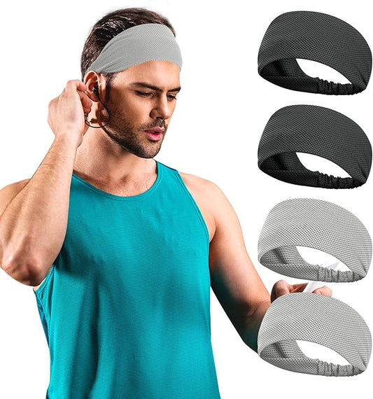 Sukeen Cooling Headband for Men Women, Instant Cooling Running Headband, Sweat Headbands for Workout, Sports Headbands for Yoga, Golf, Gym, Camping, Tennis, 20 inches