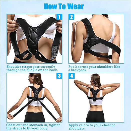Back Brace Posture Corrector for Women and Men - Invisible & Mesh Breathable Upper Back Brace - Adjustable Back Straightener - Relieve Shoulder, Neck & Back Pain, 1 PCS