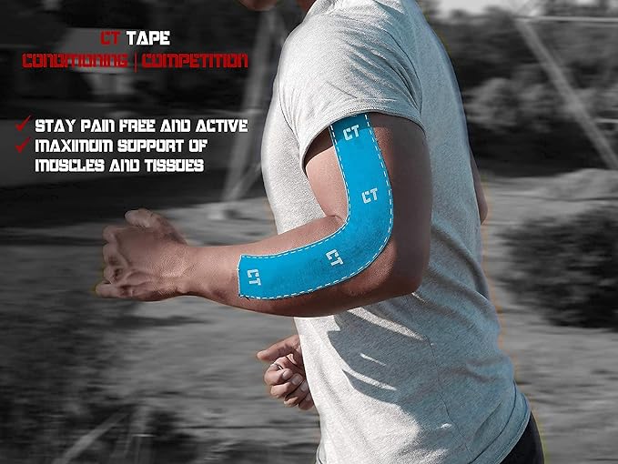 Sports & Kinesiology Tape (16.5ft Uncut Roll) - Latex Free, Water Resistant, Uncut Kinesiology Tape for Knee, Elbow, Ankle, Back & Shoulder Muscle
