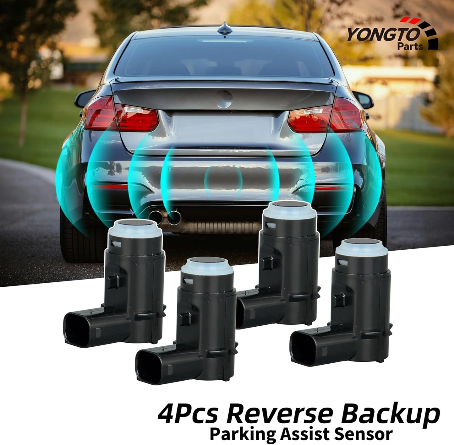 9L3Z-15K859-D 4Pcs Reverse Backup Parking Assist Sensor Compatible with Ford F-150 2009-2014 Replace OE 9L3Z15K859C