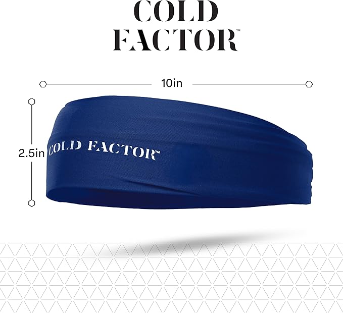 COLD FACTOR Instant Cooling Headband 3 Pack | Advanced Evaporative Comfort for Sports & Outdoor | UPF 50+ Protection | Long-Lasting Coolness | Ideal for Fitness, Hiking, Yoga, & Running