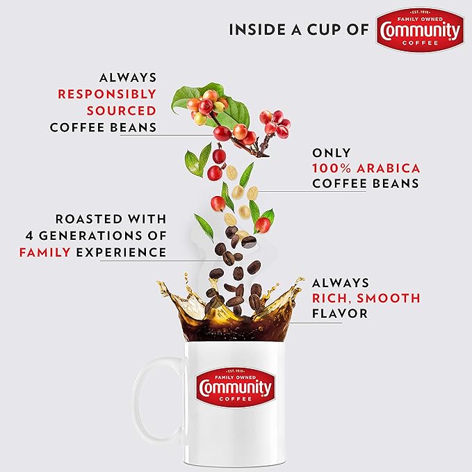 Community Coffee Café Special Blend, Ground Coffee, Medium Dark Roast, 12 Ounce Bag (Pack of 1)