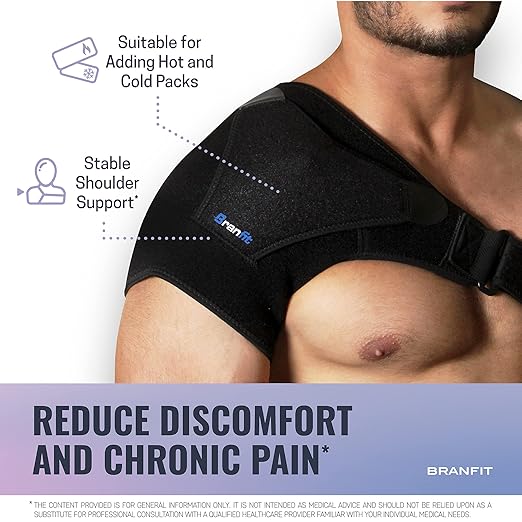 Recovery Shoulder Brace and Arm Sling for Men & Women, Shoulder Compression for Injury Relief and Adjustable Comfort, Right/Left