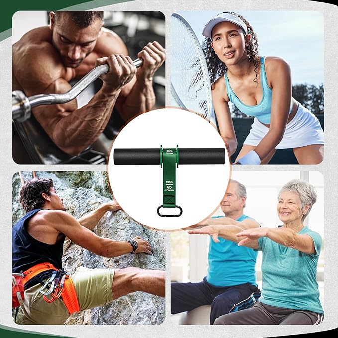 FitBeast Forearm Strengthener & Wrist Roller Forearm Exerciser - Adjustable Forearm Strength Trainer with Thickened Anti-Slip Grip Handles, Ideal for Boosting Grip Strength & Muscle Building