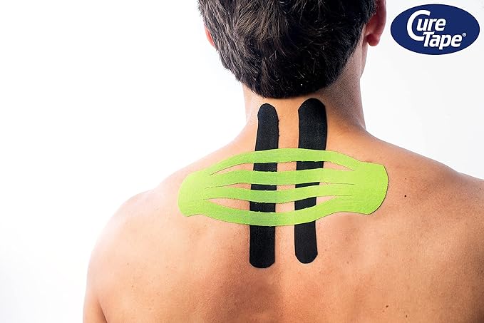 CureTape Sports | Kinesiology Tape for Muscle & Joint Pain | Elastic Therapeutic Tape | Waterproof Athletic Tape | Medical K Tape | 30% Stronger Adhesion | Lime | 2inx16ft | (Pack of 1)