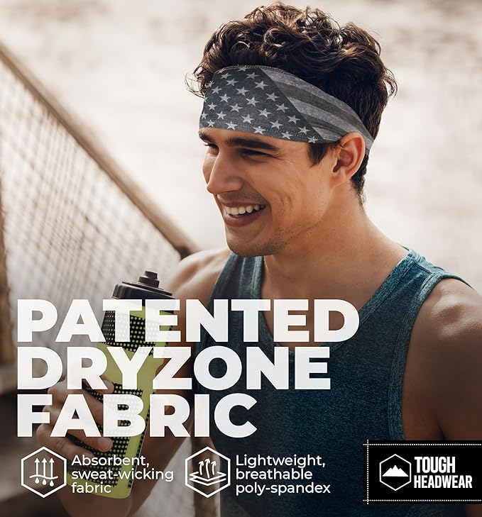 Mens Sweat Bands - Sport Headbands for Men - Workout Headbands for Women - Running Headband -Tennis Athletic Sweatband