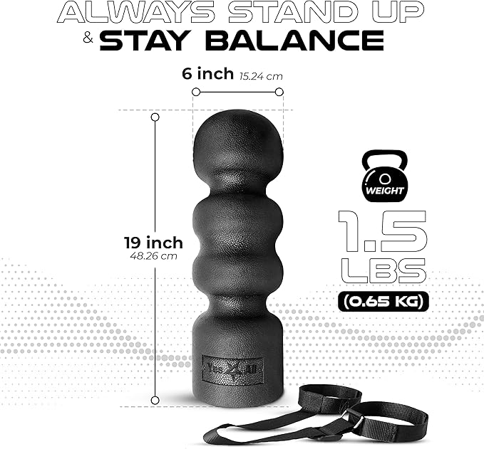 Yes4All EVA Firm Foam Rollers for Yoga & Pilates, Available in 12, 18, 24, 36 inch, Yoga Roller for Massage, Stretching, Core Strengthening