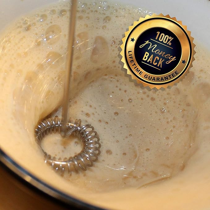 Portable Drink Mixer Small Handheld Electric Stick Blender - Cordless and Battery Operated Bulletproof Keto Coffee Blender